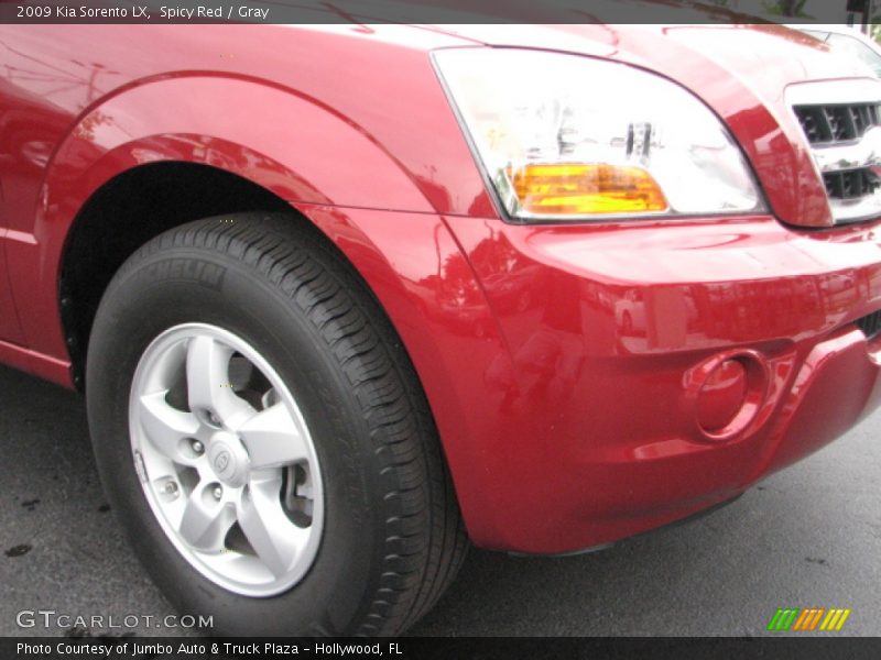 Spicy Red / Gray 2009 Kia Sorento LX