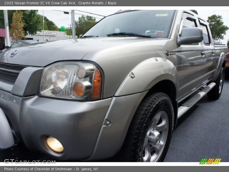 Granite Metallic / Black 2003 Nissan Frontier SC V6 Crew Cab 4x4