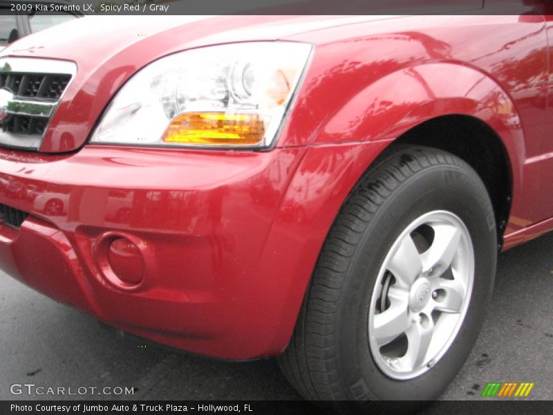 Spicy Red / Gray 2009 Kia Sorento LX