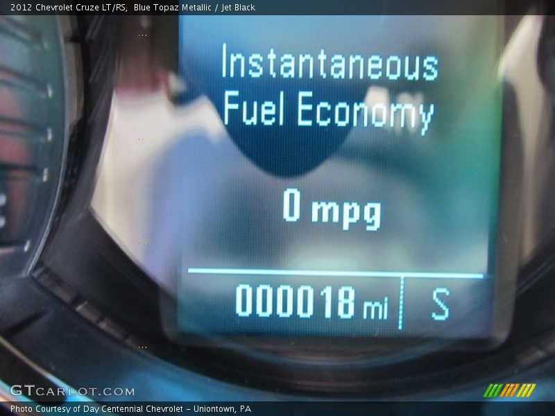 Blue Topaz Metallic / Jet Black 2012 Chevrolet Cruze LT/RS
