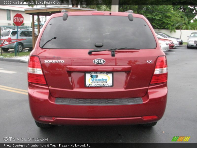 Spicy Red / Gray 2009 Kia Sorento LX