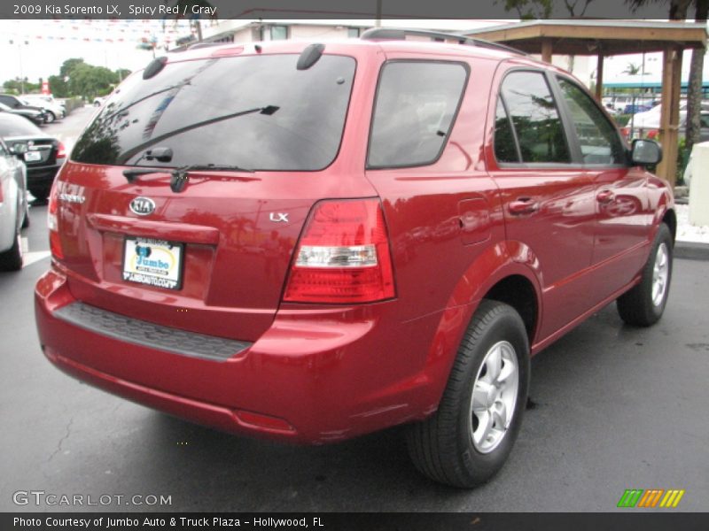 Spicy Red / Gray 2009 Kia Sorento LX
