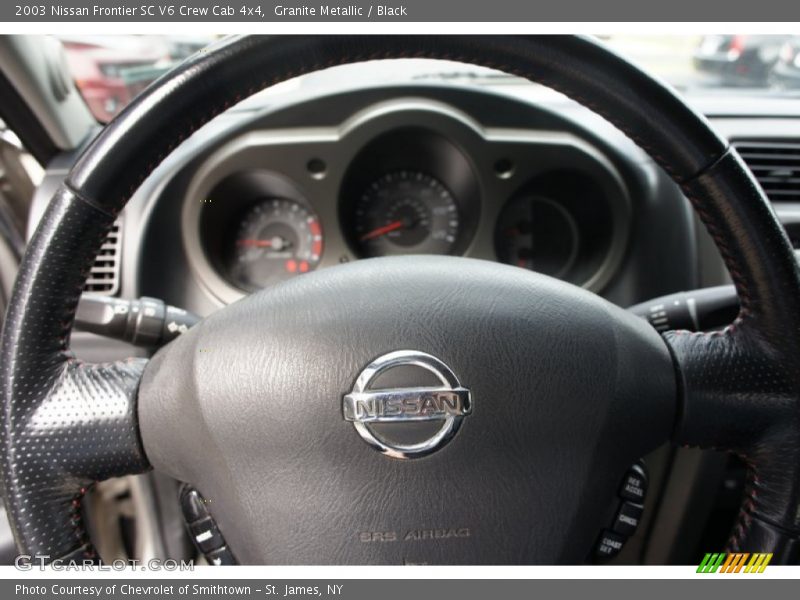 Granite Metallic / Black 2003 Nissan Frontier SC V6 Crew Cab 4x4