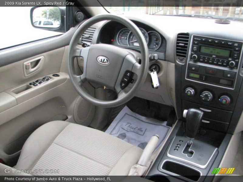 Spicy Red / Gray 2009 Kia Sorento LX
