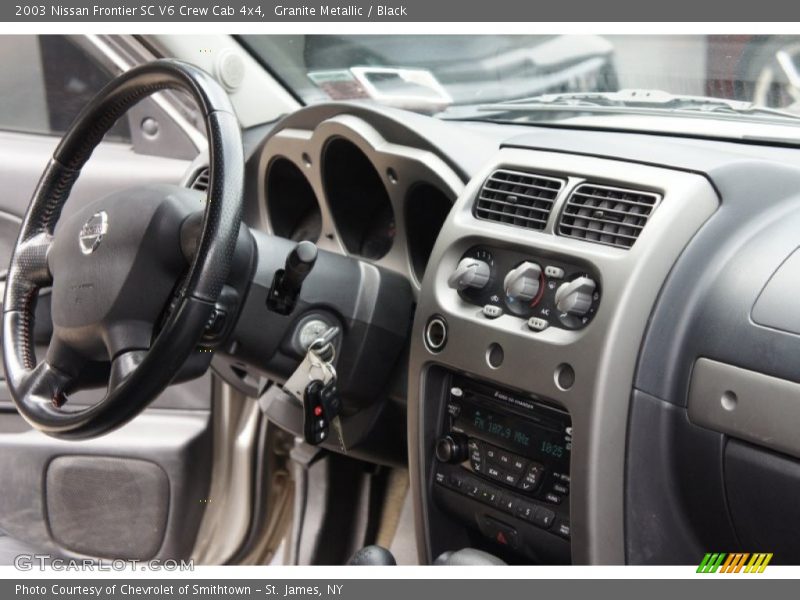 Granite Metallic / Black 2003 Nissan Frontier SC V6 Crew Cab 4x4