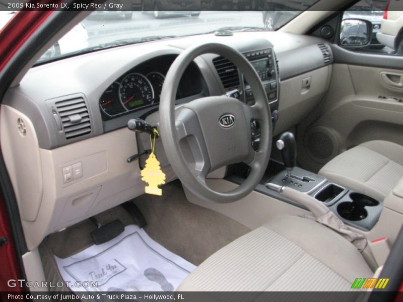 Spicy Red / Gray 2009 Kia Sorento LX