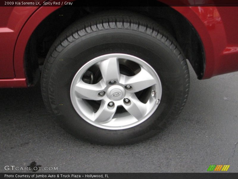 Spicy Red / Gray 2009 Kia Sorento LX