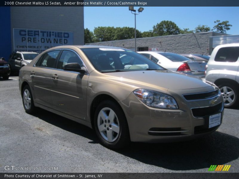Amber Bronze Metallic / Cocoa/Cashmere Beige 2008 Chevrolet Malibu LS Sedan