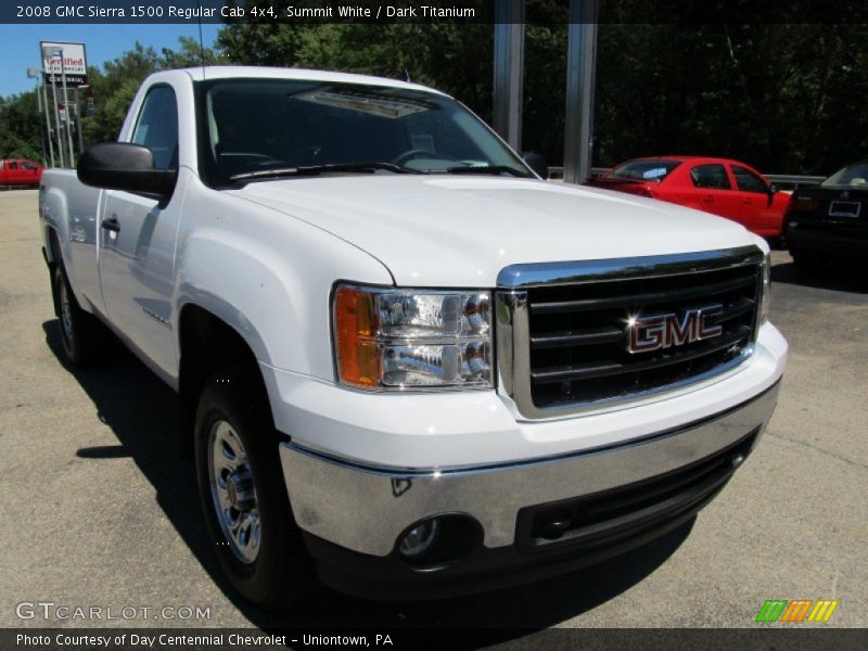 Summit White / Dark Titanium 2008 GMC Sierra 1500 Regular Cab 4x4