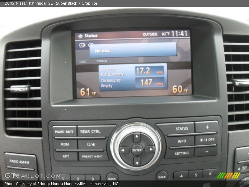 Super Black / Graphite 2009 Nissan Pathfinder SE