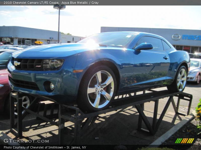 Aqua Blue Metallic / Gray 2010 Chevrolet Camaro LT/RS Coupe
