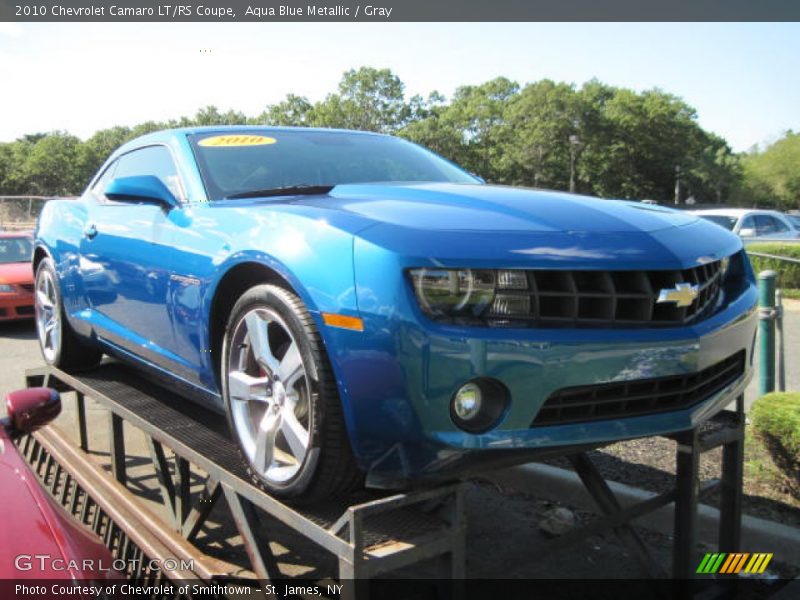 Aqua Blue Metallic / Gray 2010 Chevrolet Camaro LT/RS Coupe