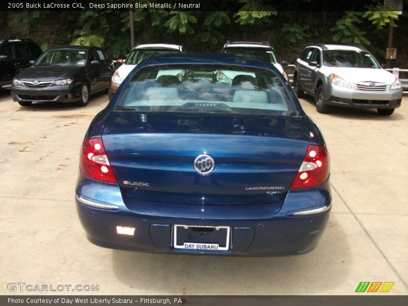 Deep Sapphire Blue Metallic / Neutral 2005 Buick LaCrosse CXL