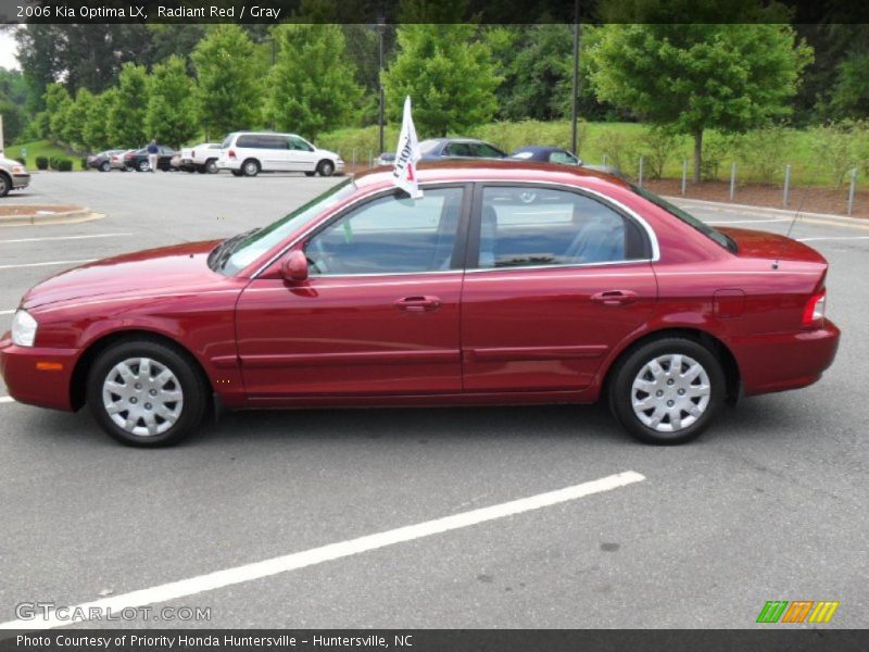 Radiant Red / Gray 2006 Kia Optima LX