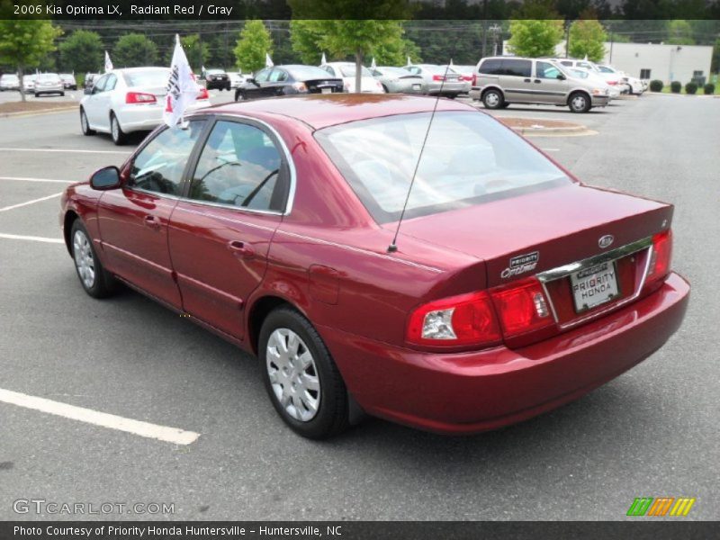 Radiant Red / Gray 2006 Kia Optima LX