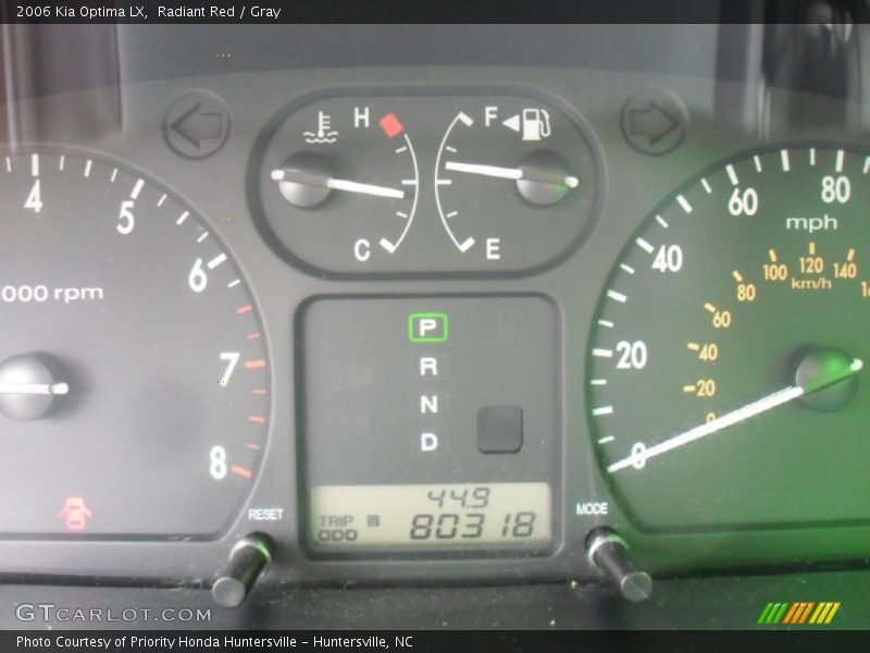 Radiant Red / Gray 2006 Kia Optima LX