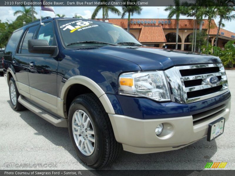 Dark Blue Pearl Metallic / Charcoal Black/Camel 2010 Ford Expedition Eddie Bauer