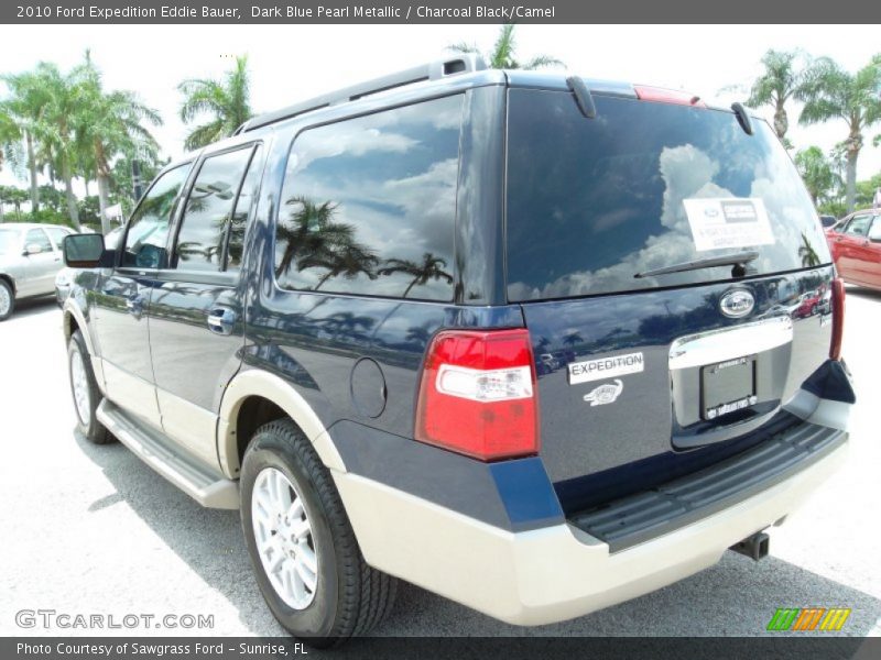 Dark Blue Pearl Metallic / Charcoal Black/Camel 2010 Ford Expedition Eddie Bauer