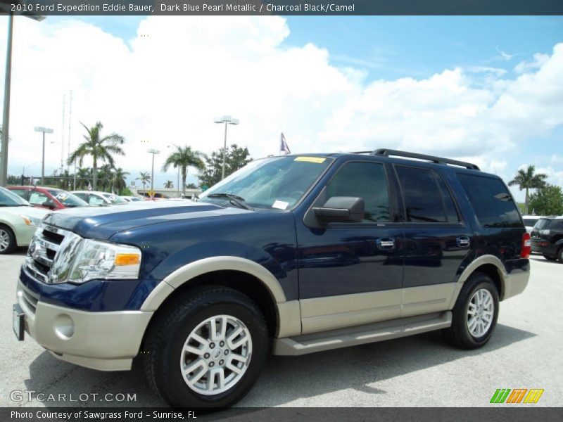 Dark Blue Pearl Metallic / Charcoal Black/Camel 2010 Ford Expedition Eddie Bauer