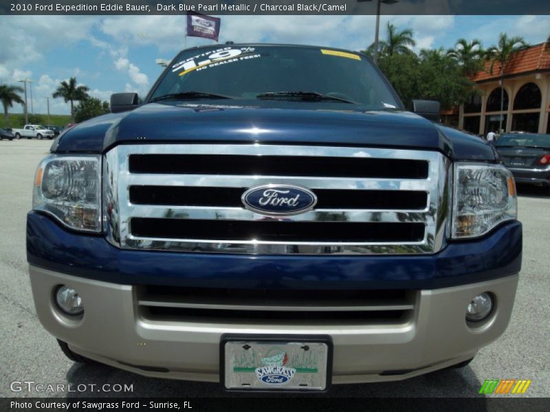 Dark Blue Pearl Metallic / Charcoal Black/Camel 2010 Ford Expedition Eddie Bauer