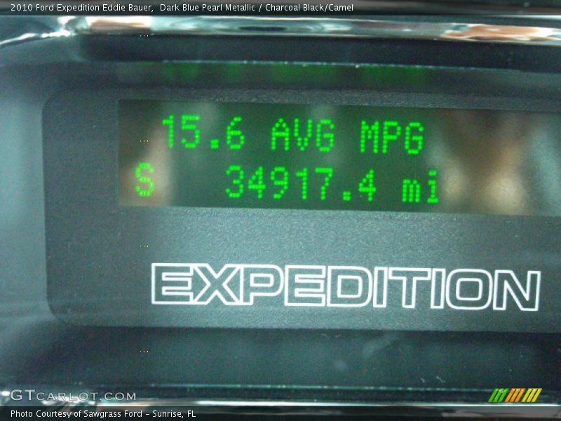 Dark Blue Pearl Metallic / Charcoal Black/Camel 2010 Ford Expedition Eddie Bauer