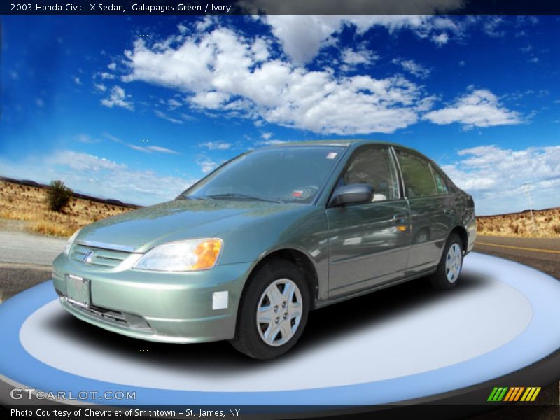 Galapagos Green / Ivory 2003 Honda Civic LX Sedan