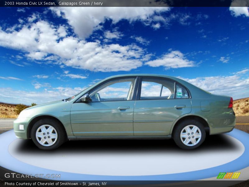 Galapagos Green / Ivory 2003 Honda Civic LX Sedan