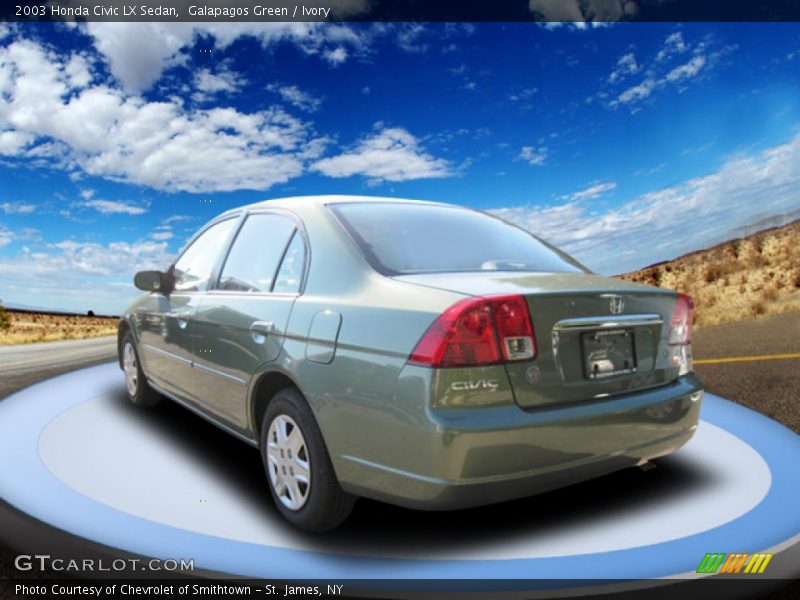Galapagos Green / Ivory 2003 Honda Civic LX Sedan