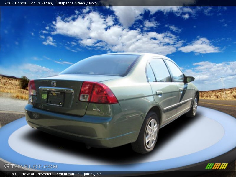 Galapagos Green / Ivory 2003 Honda Civic LX Sedan