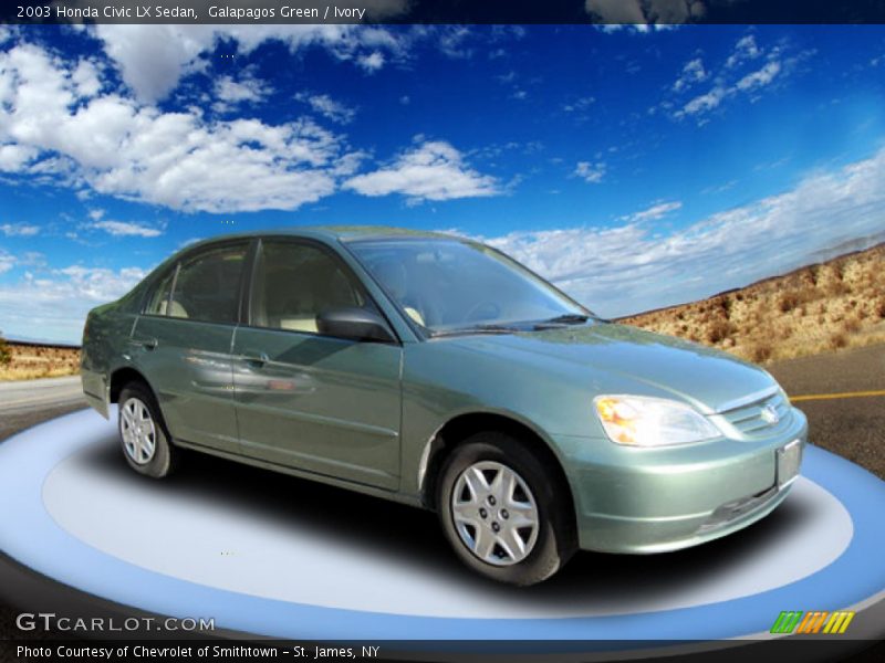 Galapagos Green / Ivory 2003 Honda Civic LX Sedan