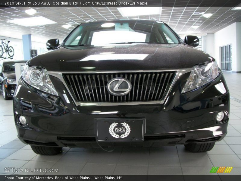 Obsidian Black / Light Gray/Espresso Birds-Eye Maple 2010 Lexus RX 350 AWD