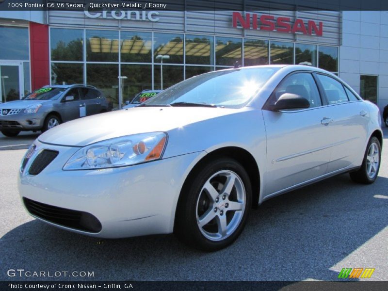 Quicksilver Metallic / Ebony 2009 Pontiac G6 V6 Sedan