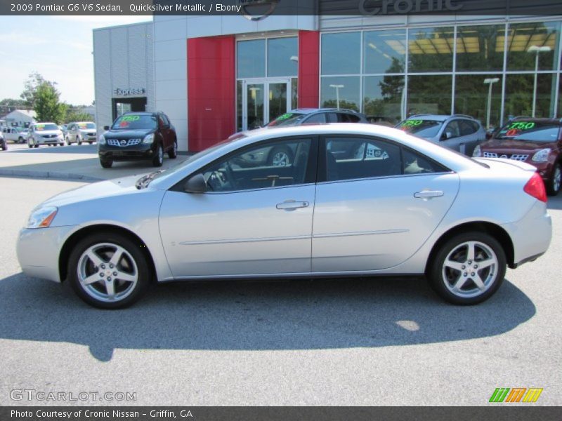 Quicksilver Metallic / Ebony 2009 Pontiac G6 V6 Sedan