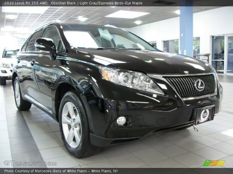 Obsidian Black / Light Gray/Espresso Birds-Eye Maple 2010 Lexus RX 350 AWD