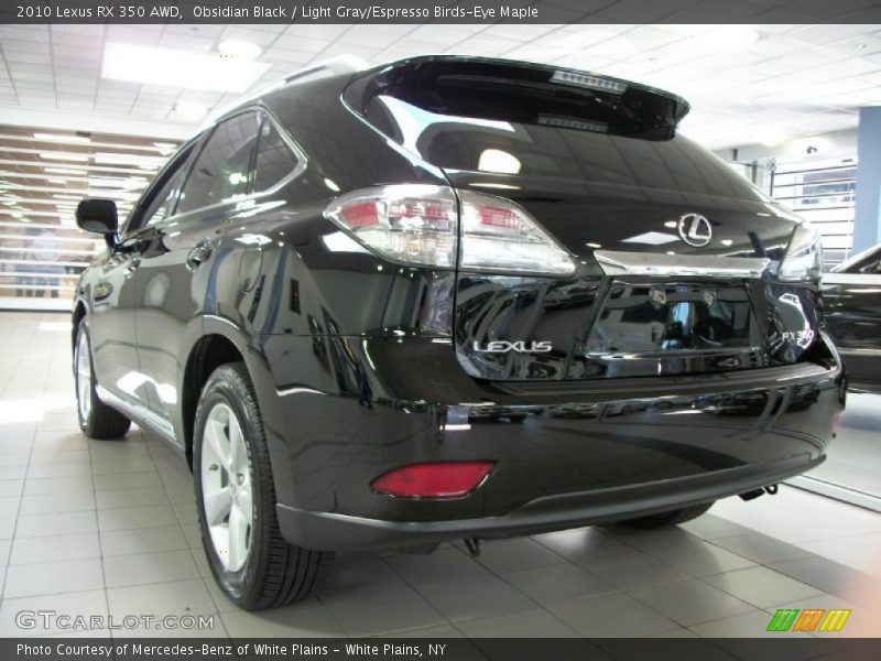 Obsidian Black / Light Gray/Espresso Birds-Eye Maple 2010 Lexus RX 350 AWD