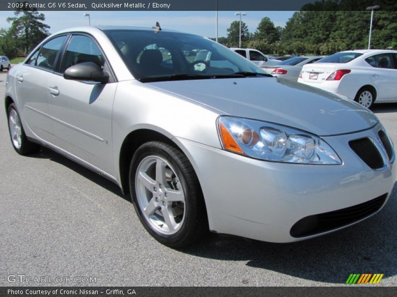Quicksilver Metallic / Ebony 2009 Pontiac G6 V6 Sedan