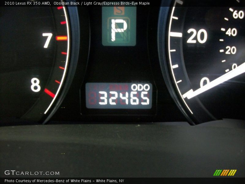 Obsidian Black / Light Gray/Espresso Birds-Eye Maple 2010 Lexus RX 350 AWD