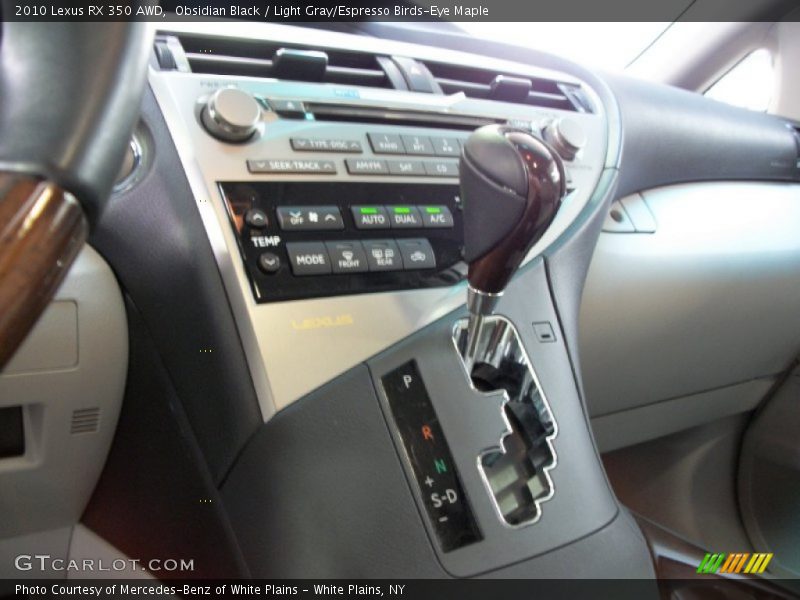 Obsidian Black / Light Gray/Espresso Birds-Eye Maple 2010 Lexus RX 350 AWD