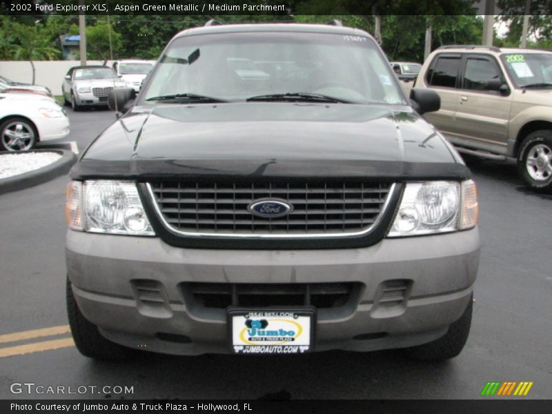 Aspen Green Metallic / Medium Parchment 2002 Ford Explorer XLS