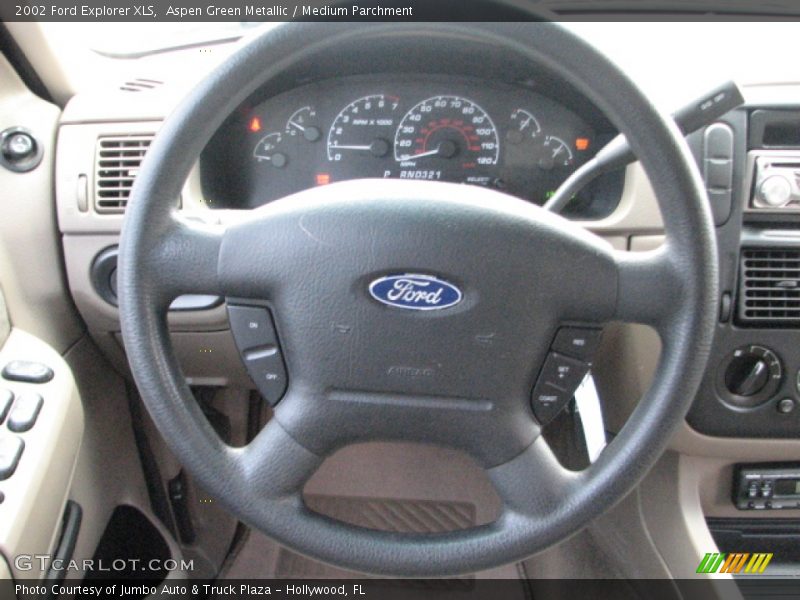 Aspen Green Metallic / Medium Parchment 2002 Ford Explorer XLS