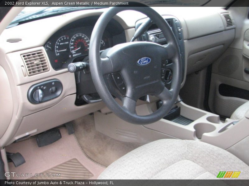 Aspen Green Metallic / Medium Parchment 2002 Ford Explorer XLS