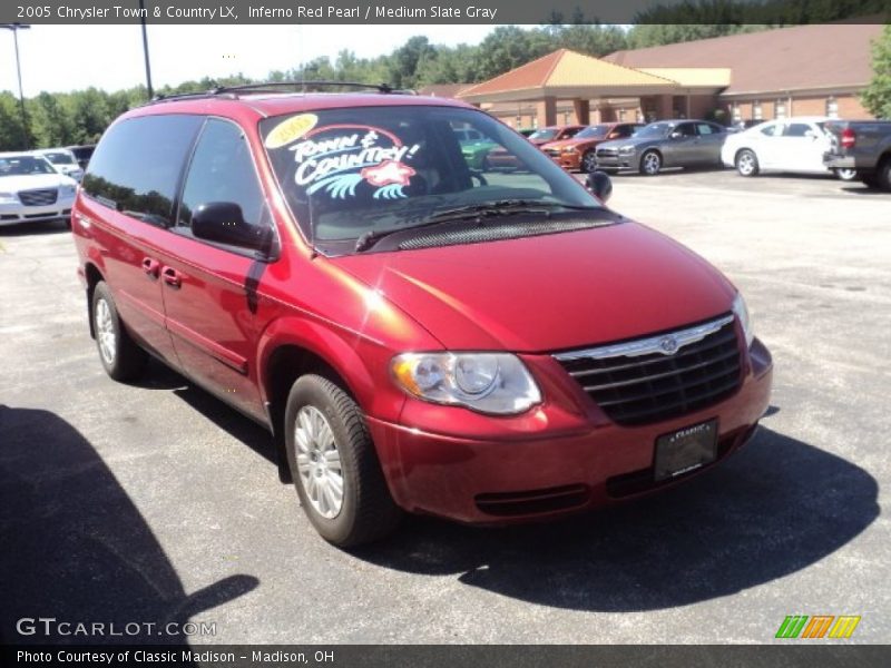 Inferno Red Pearl / Medium Slate Gray 2005 Chrysler Town & Country LX