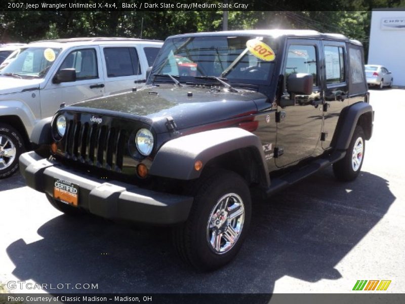 Black / Dark Slate Gray/Medium Slate Gray 2007 Jeep Wrangler Unlimited X 4x4