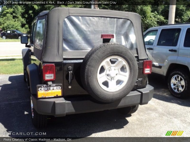 Black / Dark Slate Gray/Medium Slate Gray 2007 Jeep Wrangler Unlimited X 4x4