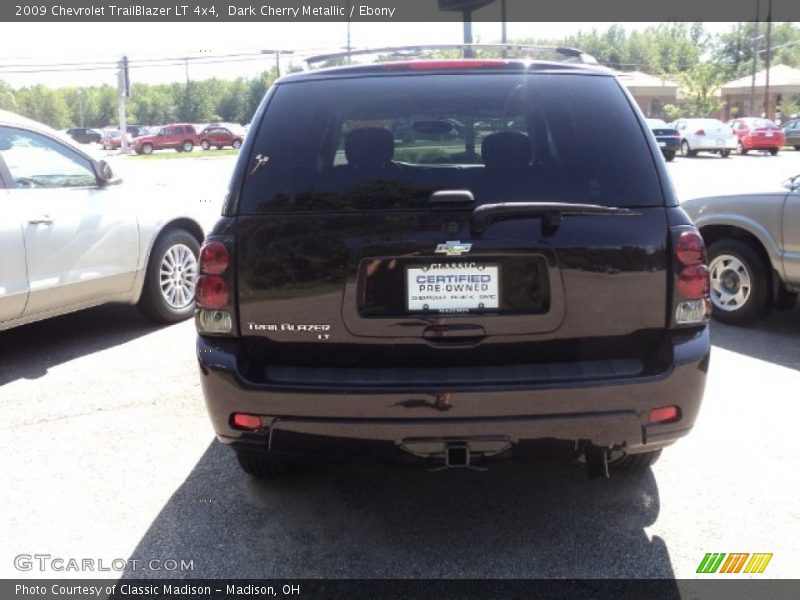 Dark Cherry Metallic / Ebony 2009 Chevrolet TrailBlazer LT 4x4