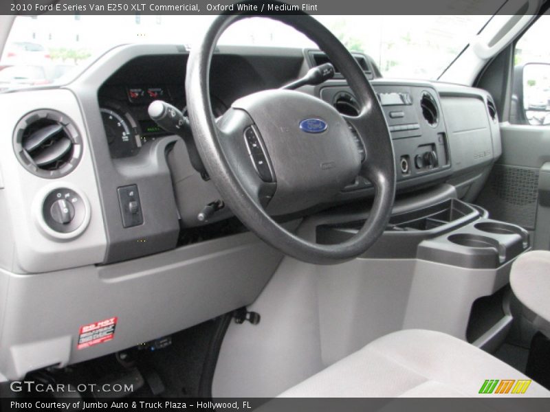 Oxford White / Medium Flint 2010 Ford E Series Van E250 XLT Commericial