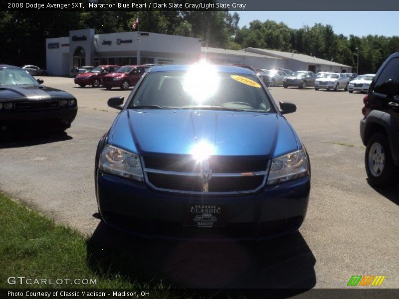Marathon Blue Pearl / Dark Slate Gray/Light Slate Gray 2008 Dodge Avenger SXT