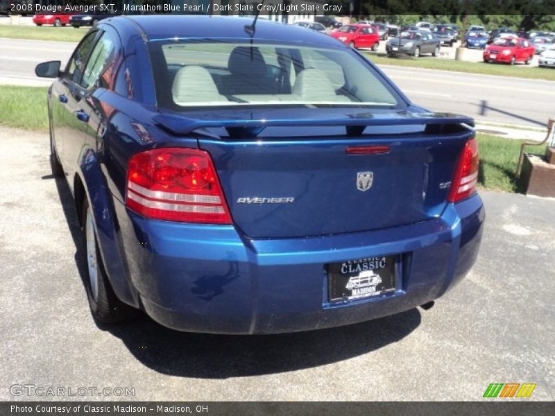 Marathon Blue Pearl / Dark Slate Gray/Light Slate Gray 2008 Dodge Avenger SXT