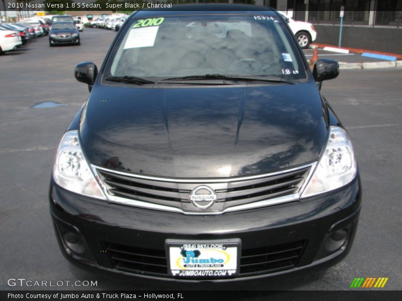 Super Black / Charcoal 2010 Nissan Versa 1.8 S Sedan
