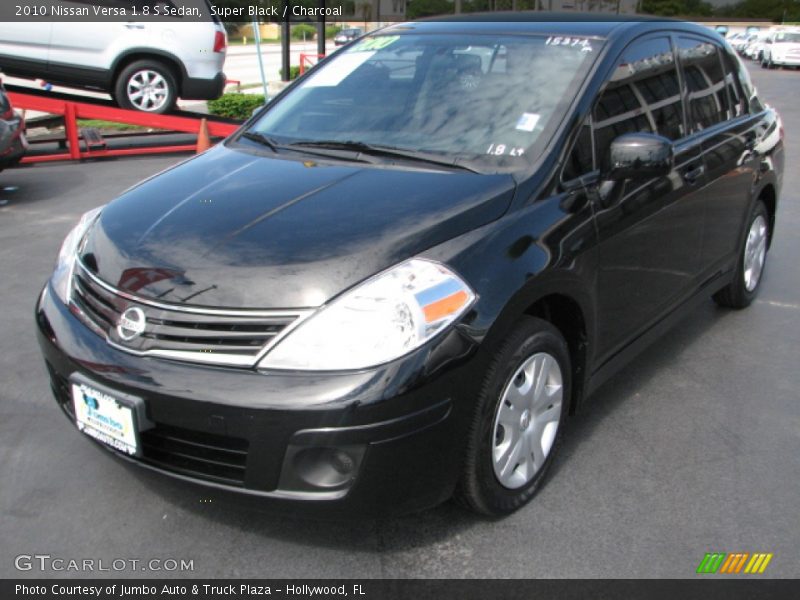 Super Black / Charcoal 2010 Nissan Versa 1.8 S Sedan